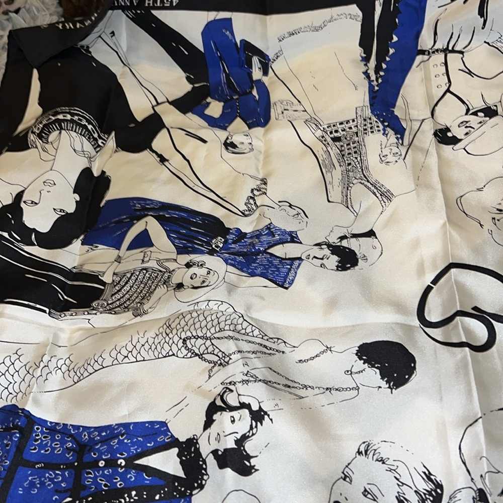 St. John 45th Anniversary silk scarf 34” square - Picture 4 of 6
